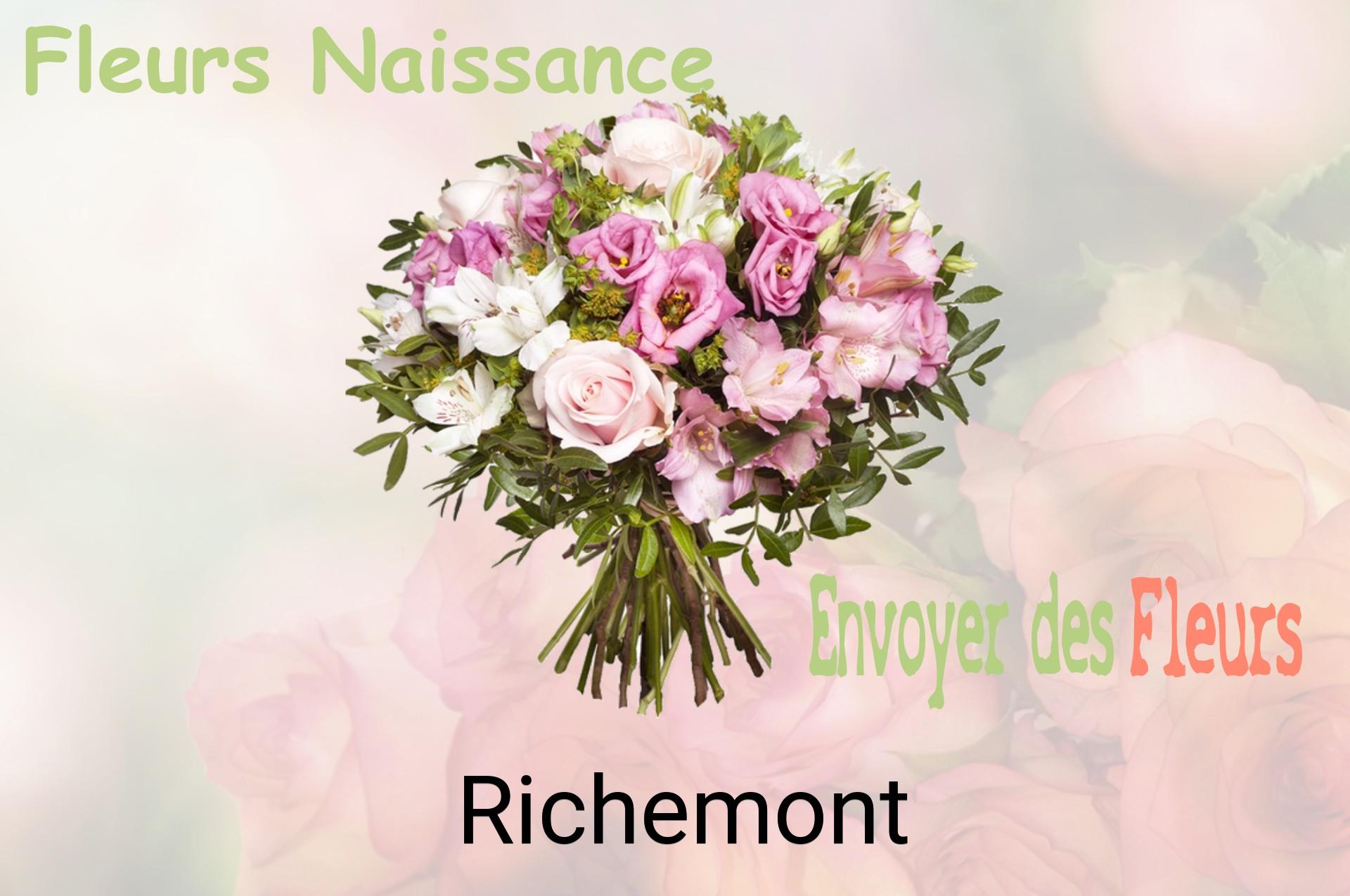 Bouquet de fleurs de naissance livré à Richemont